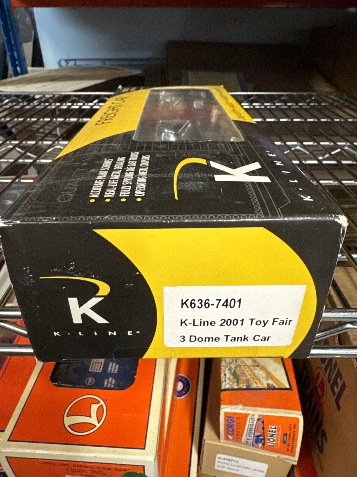 K-LINE K636-7401 3-DOME TANK CAR 2001 TOY FAIR NIB - WISE GUYS HOBBIES LLC