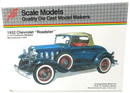 Vintage JLE/Hubley 1932 Chevrolet "Roadster" Model Kit