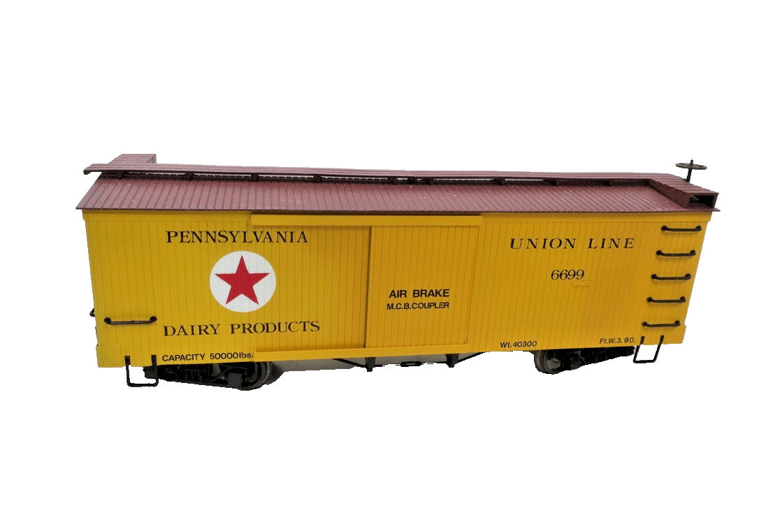 Bachmann 93368 G Scale Pennsylvania Boxcar, Metal Wheels 6699 Union Line Boxcar - WISE GUYS HOBBIES LLC