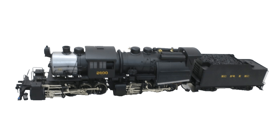 Sunset Models 3rd Rail Brass 0 - 8 - 8 - 0 Erie Camelback 2600 2 Rail Locomotive - WISE GUYS HOBBIES LLC