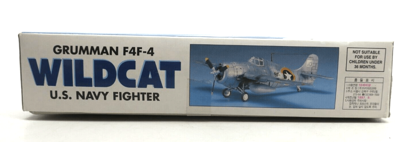 1/72 F4F4 Wildcat USN Fighter Airplane Plastic Scale Academy Model Kit 12451 - WISE GUYS HOBBIES LLC