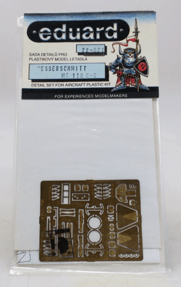 Eduard Photo Etch 1/72 Messerschmitt ME 110 C - D Detail Set 72 - 071 - WISE GUYS HOBBIES LLC