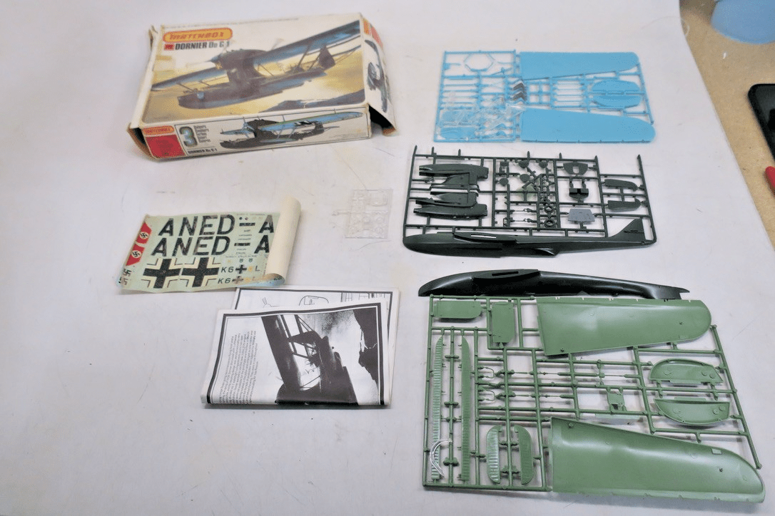 1983 Matchbox 3 - Color 1/72 Scale Dornier Do G - 1 Model Airplane Kit PK - 409 - WISE GUYS HOBBIES LLC
