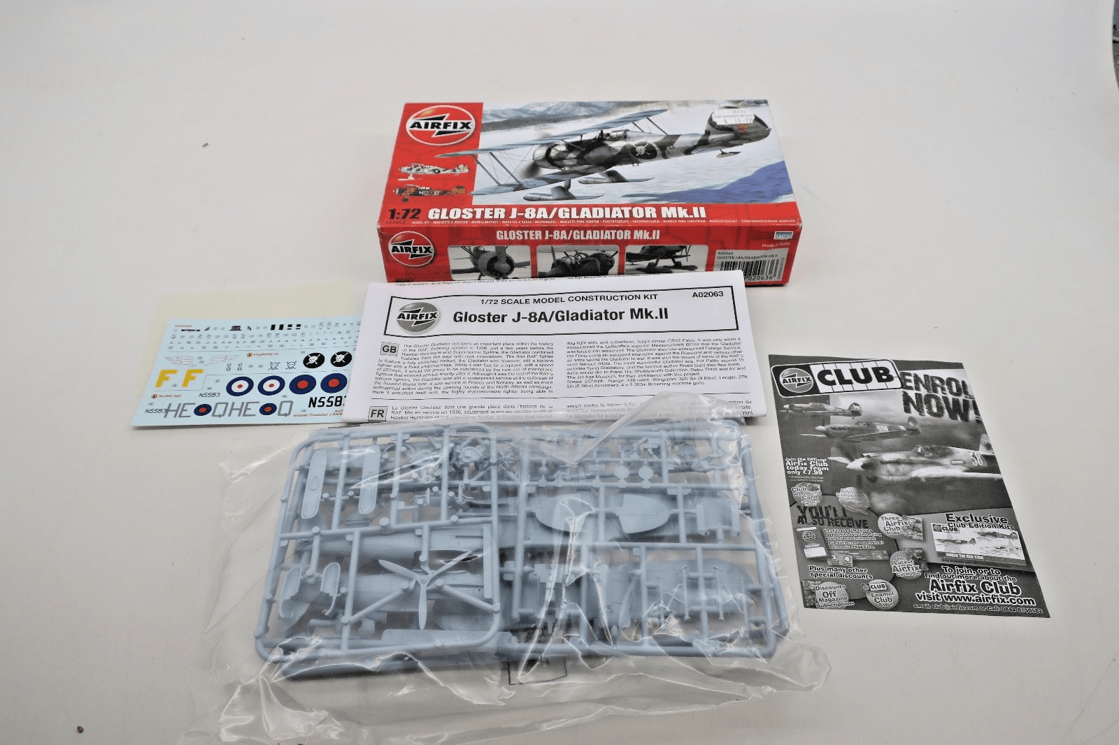 Airfix 1/72 Gloster Gladiator Mk.I Model Kit A02052 - WISE GUYS HOBBIES LLC
