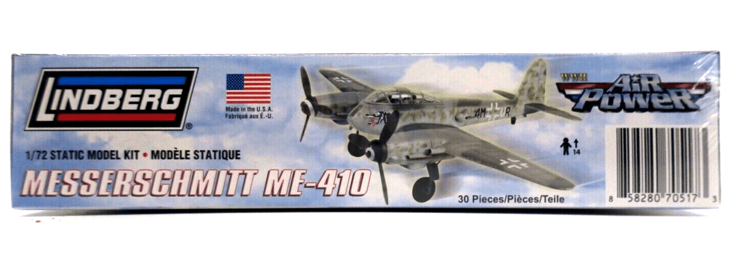 Lindberg Air Power 1/72 Messerschmitt ME-410 Model Kit No. 70517 - WISE GUYS HOBBIES LLC