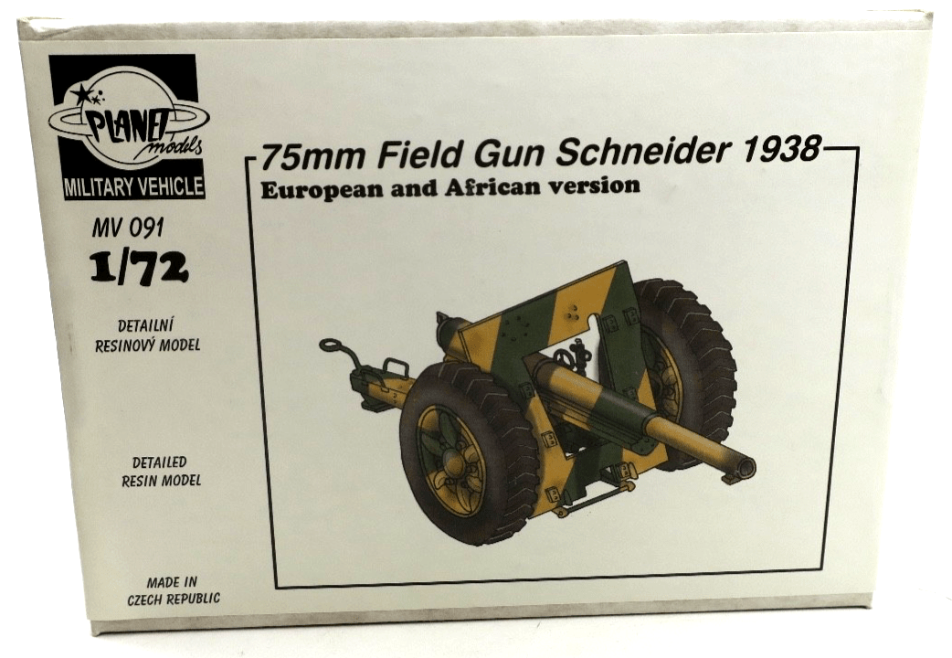 Planet Models 1/72 75mm Field Gun Schneider 1938 Model Kit MV091 - WISE GUYS HOBBIES LLC