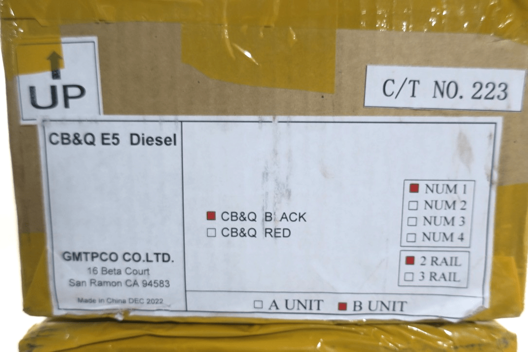 3rd Rail Sunset Models Burlington Route CB&Q E5 AB Set Black 2 Rail - WISE GUYS HOBBIES LLC