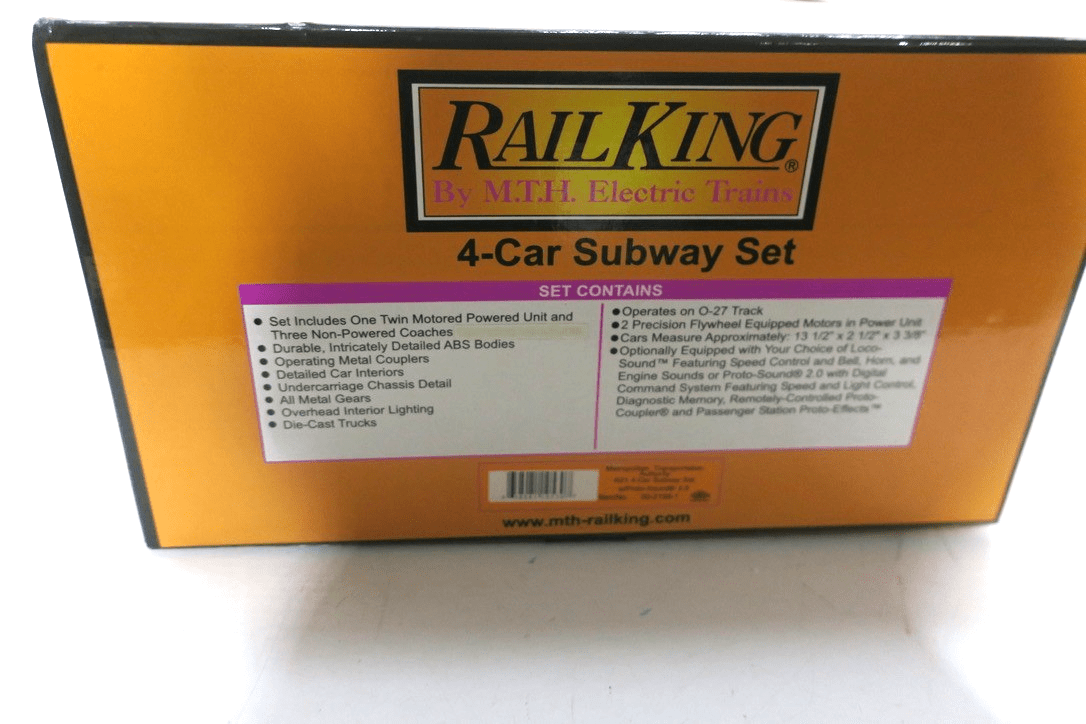 MTH Rail King 30 - 2198 - 1 MTA R21 4 - Car Subway Set w/Proto - Sound 2.0 - New In Box - WISE GUYS HOBBIES LLC