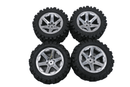Traxxas Rustler 4x4 Chrome Talon Wheels & Tires 2.8" (2) 6773R SET of 4 - WISE GUYS HOBBIES LLC