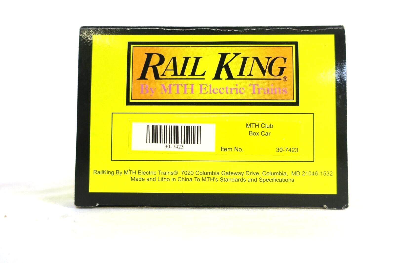 MTH 30-7423 Rail King O/O-27 Scale Railroaders Club Charter mem, Box Car, (LR) - WISE GUYS HOBBIES LLC