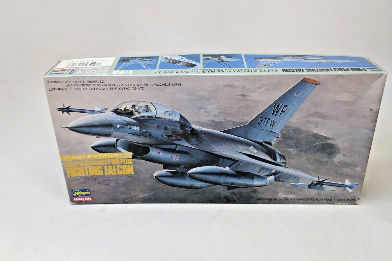 Vintage 1978 General Dynamic F-16b Plus Fighting Falcon 814 Model Airplane - WISE GUYS HOBBIES LLC