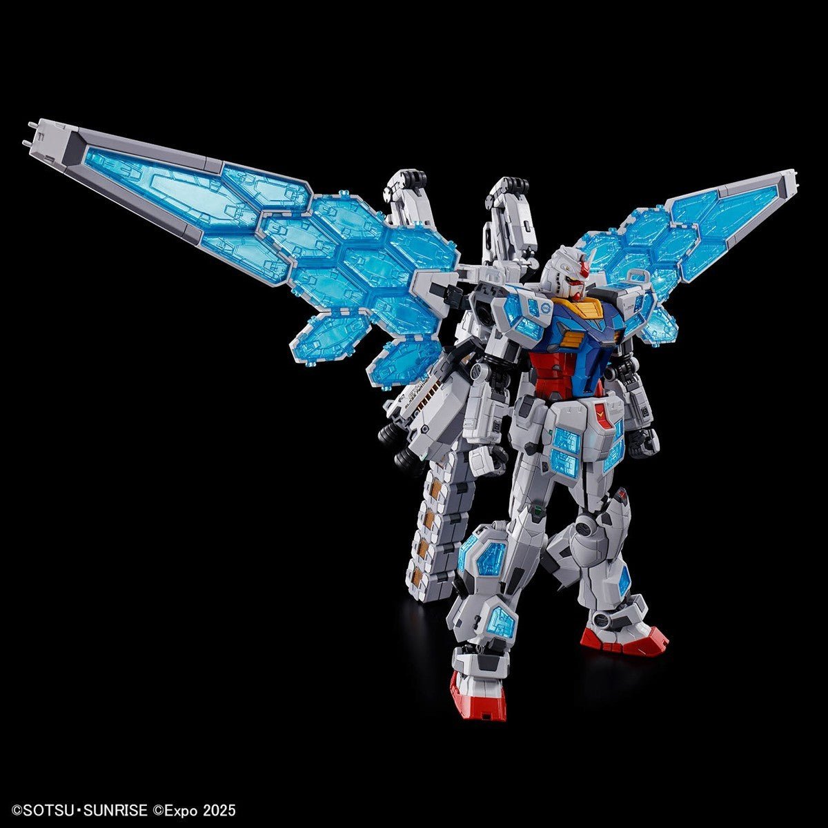 Bandai EG 1/144 RX-78F00/E Gundam w/ EX-001 G.L.R.S.S. Feather Unit Model Kit - WISE GUYS HOBBIES LLC