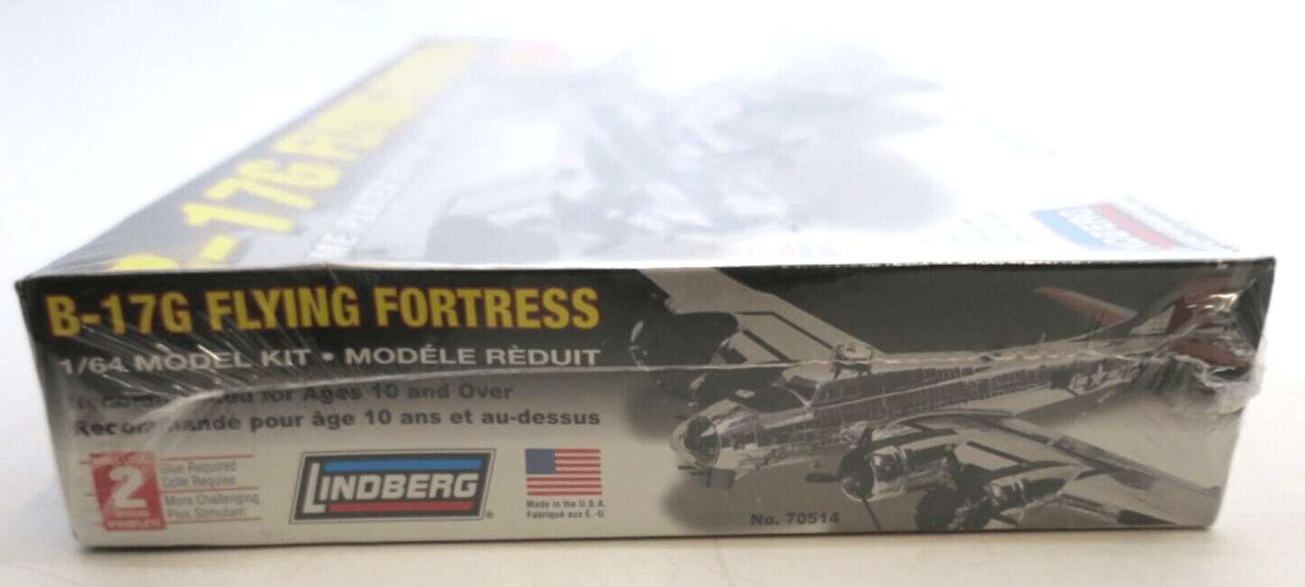 Lindberg 1/64 B-17G Flying Fortress Chrome Plated Model Kit 70514 - WISE GUYS HOBBIES LLC