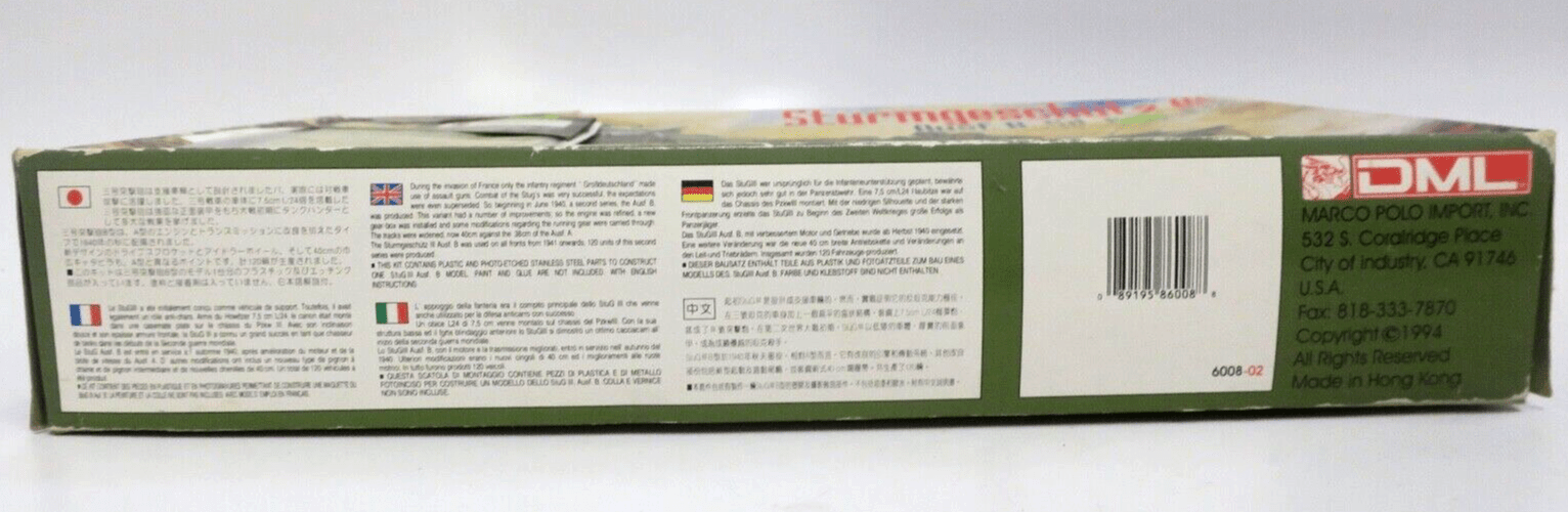 Dragon 1/35 Sturmgeschutz II Ausf. B. Sd. Kfz. 142 Model Kit - WISE GUYS HOBBIES LLC