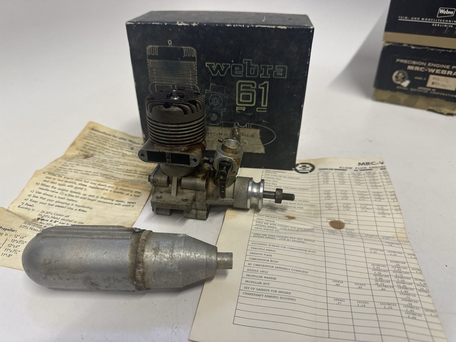 WEBRA MODEL AIRPLANE ENGINE R/C 61 RC 10CCM 1020 - WISE GUYS HOBBIES LLC
