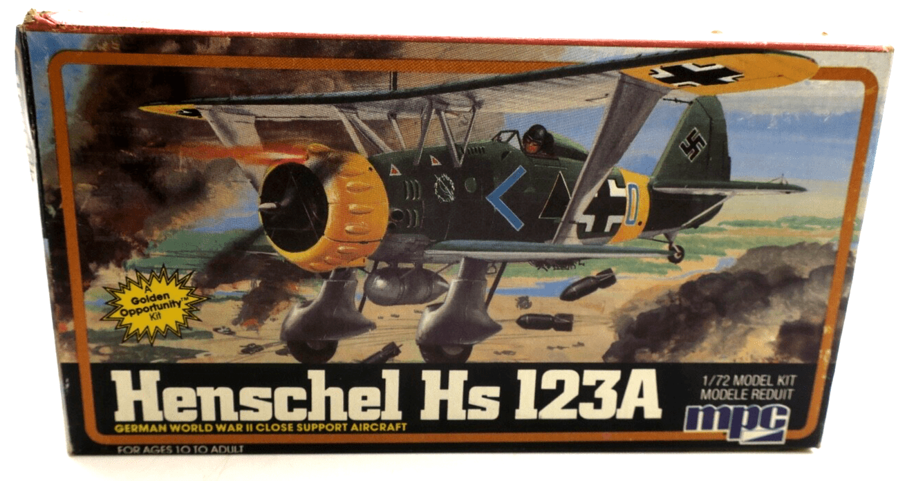 MPC 1/72 Henschel Hs 123A Model Kit 1-4011 - WISE GUYS HOBBIES LLC
