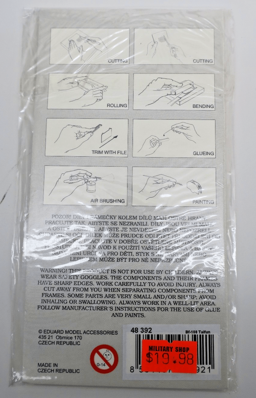 Eduard 1/48 Bf - 108 Taifun Photo - Etch Detail Set 48392 - WISE GUYS HOBBIES LLC