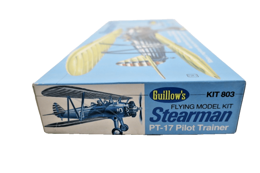 Stearman PT - 17 Guillows 803 Balsa Wood Airplane Model 1/16 - WISE GUYS HOBBIES LLC