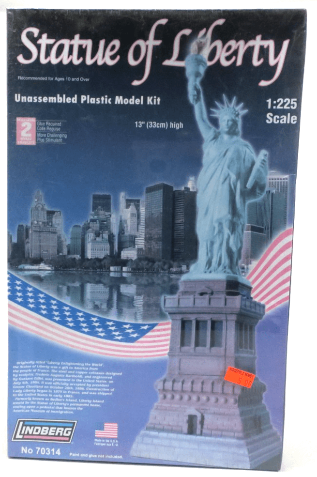 Lindberg 1/225 Statue Of Liberty Plastic Model Kit 70314 SEALED - WISE GUYS HOBBIES LLC