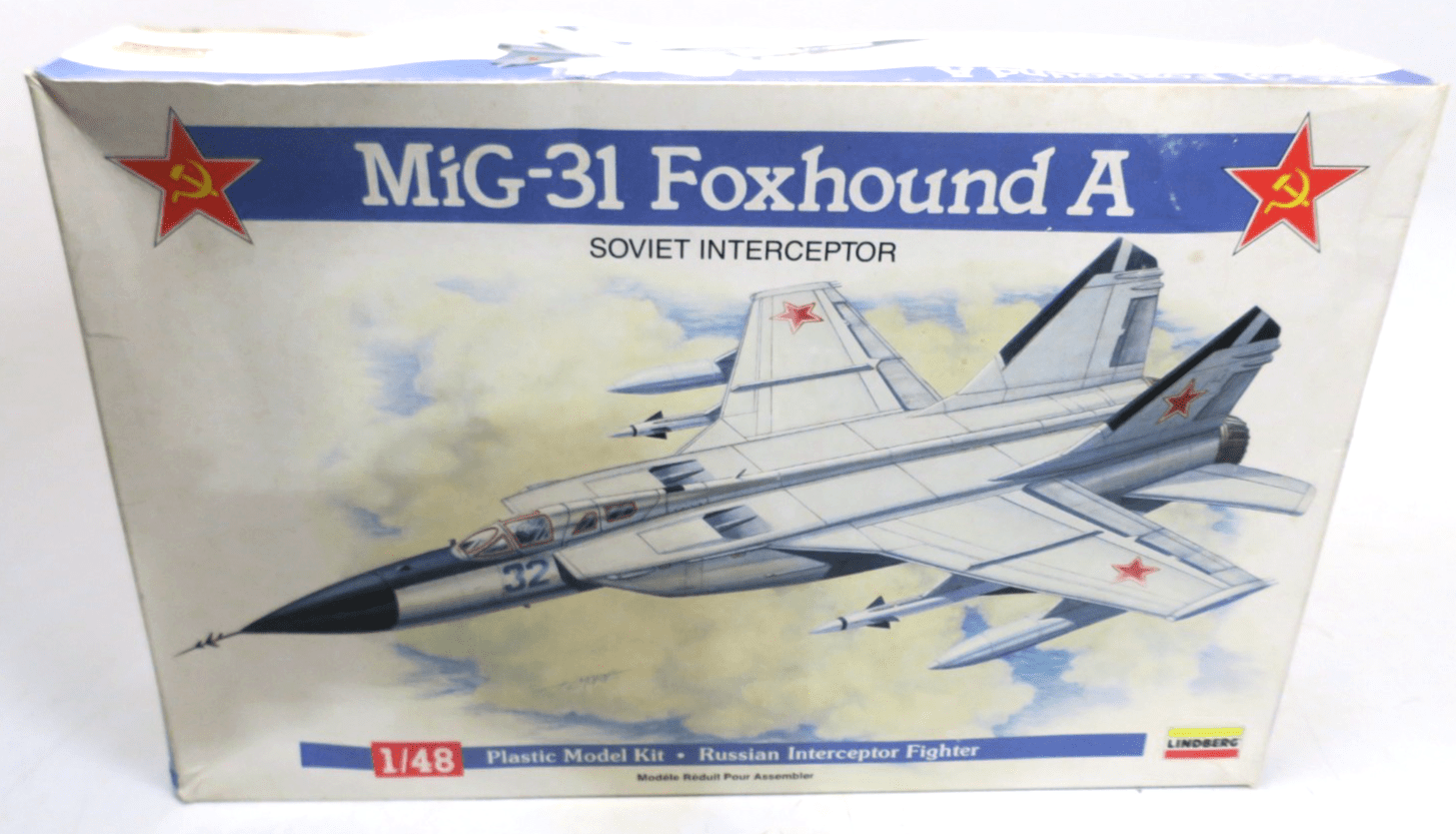 Lindberg 1/48 MiG - 31 Foxhound A Model Kit 5001 - WISE GUYS HOBBIES LLC