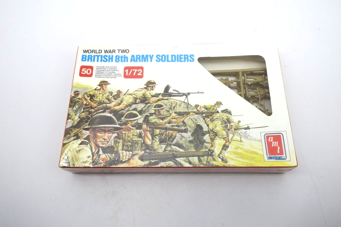 AMT ERTL 1:72 Scale WWII British 8th Army Soldiers Model No. 8659 - WISE GUYS HOBBIES LLC