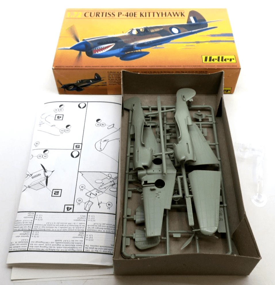 Heller 1/72 Curtiss P-40E Kittyhawk Model Kit - WISE GUYS HOBBIES LLC