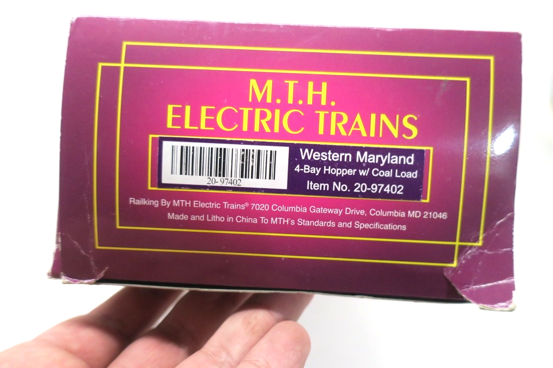 MTH 20 - 97402 Western Maryland 4 Bay Hopper w/ Coal Load - WISE GUYS HOBBIES LLC