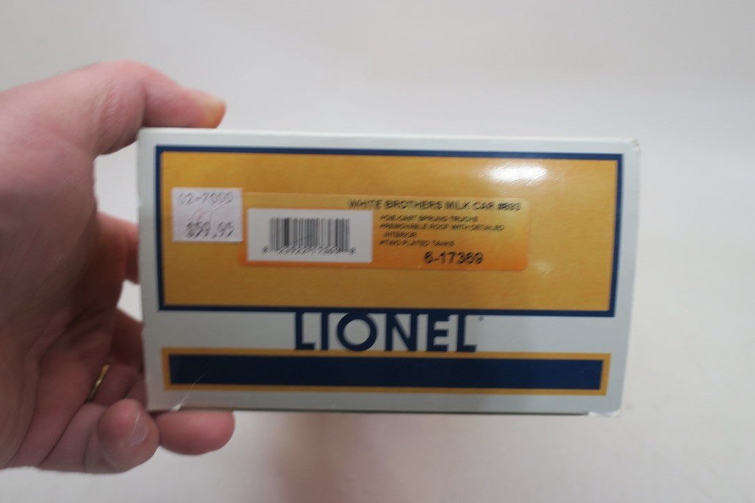 LIONEL SCALE 6 - 17369 WHITE BROTHERS DAIRY MILK EXPRESS REFRIGERATOR CAR - WISE GUYS HOBBIES LLC