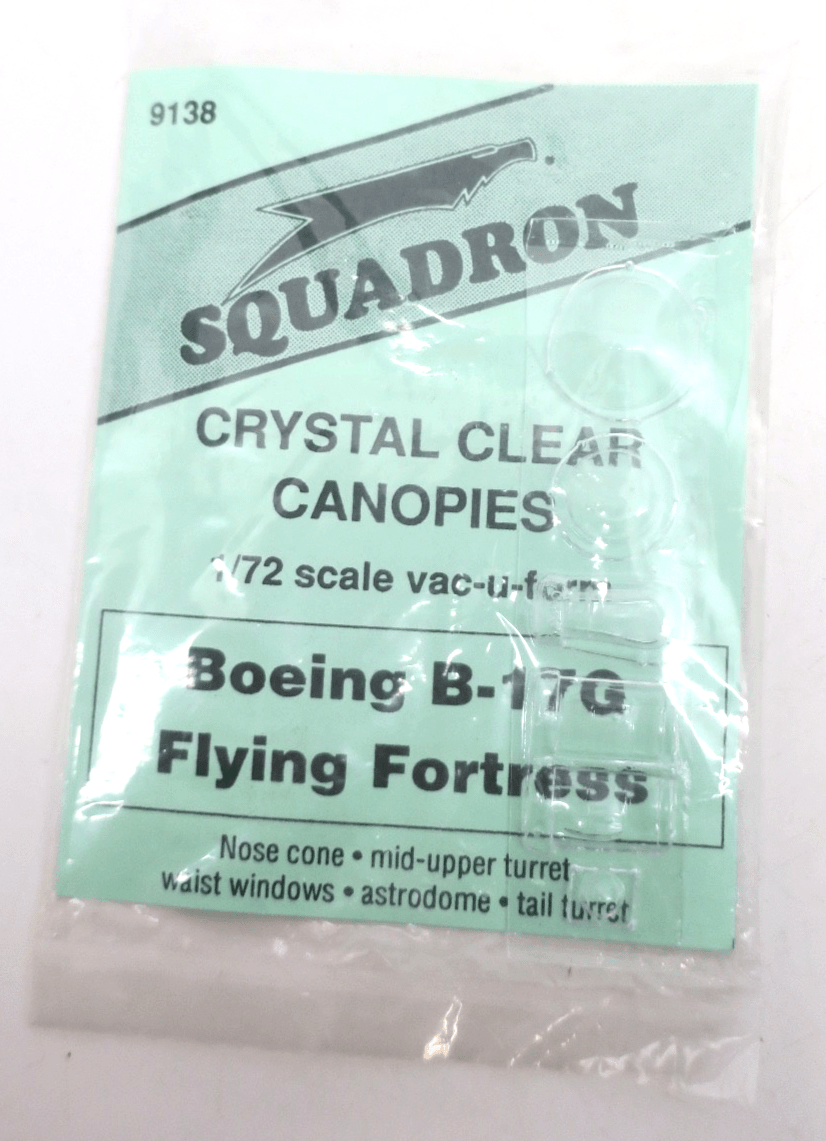 Squadron 1/72 Boeing B - 17G Flying Fortress Canopy Part 9138 - WISE GUYS HOBBIES LLC