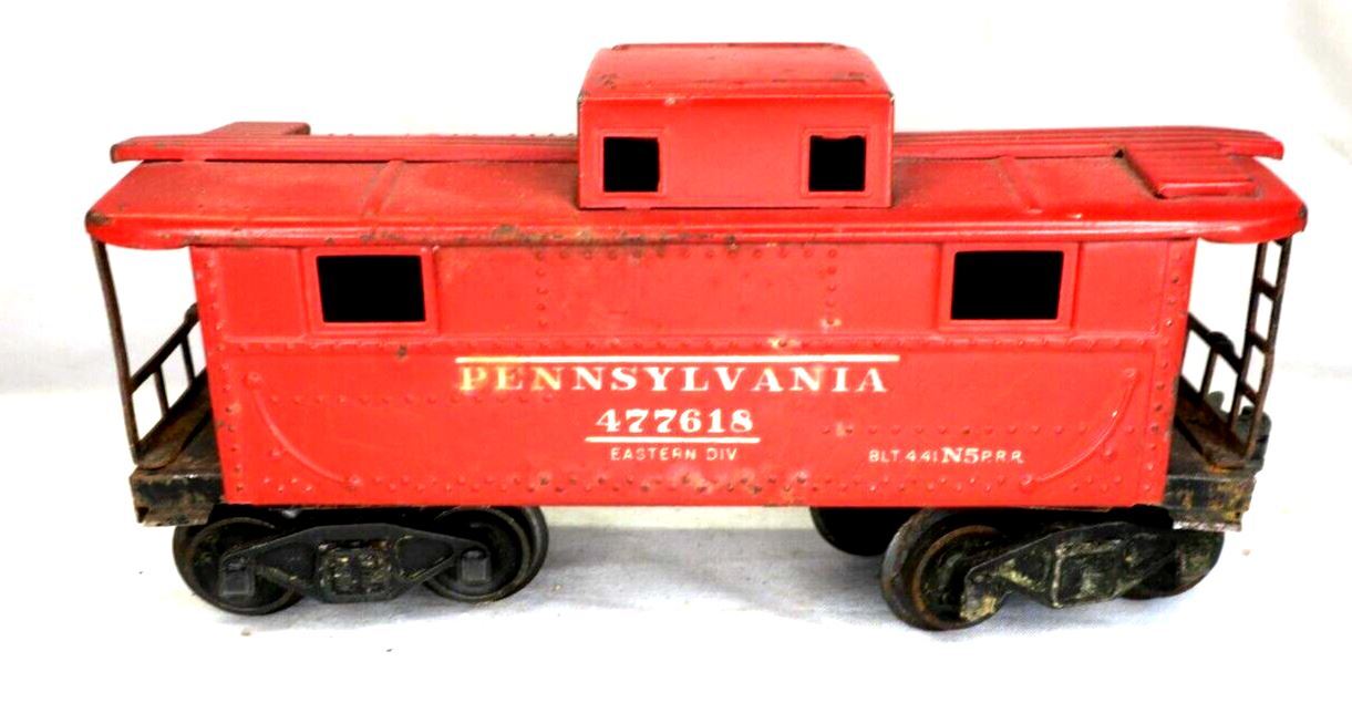 Vintage 1940s Lionel 2457 N5 Pennsylvania 477618 EASTERN DIV. "O" GAUGE CABOOSE - WISE GUYS HOBBIES LLC