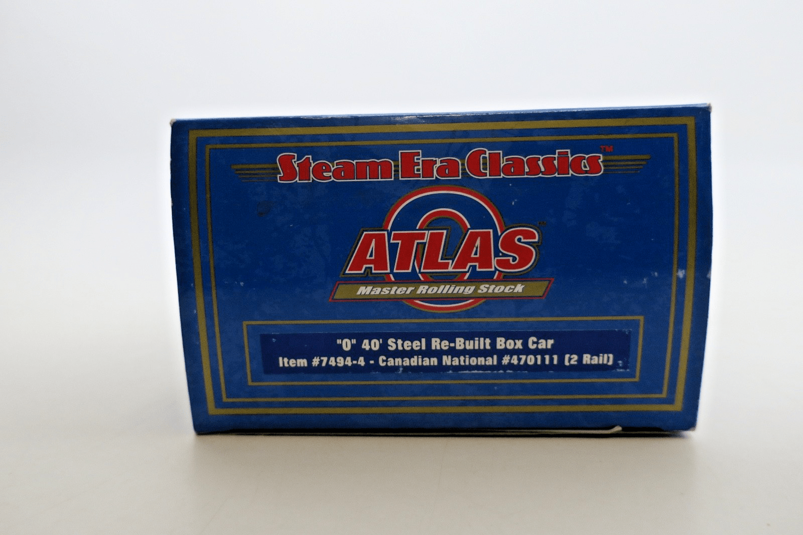 ATLAS O Scale 40' Steel Re - Built Box Car 7494 - 4 Canadian National 47011 2 Rail - WISE GUYS HOBBIES LLC