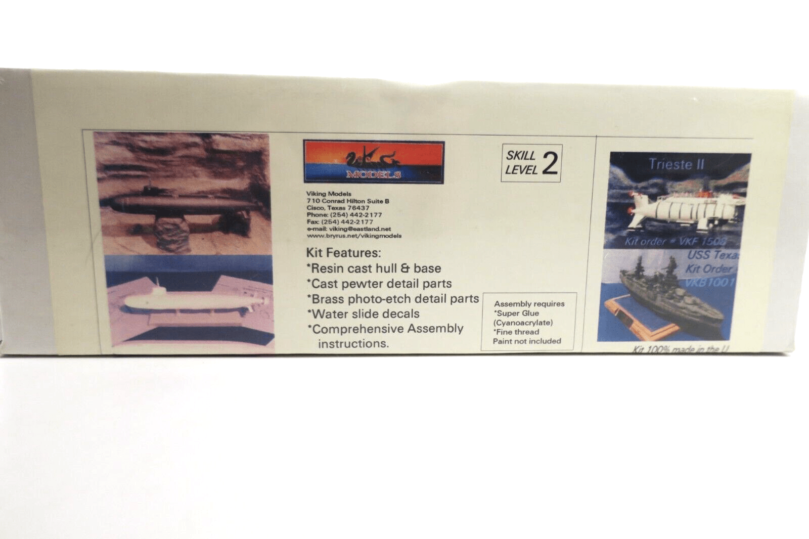Viking Models SSN-21 Seawolf Nuclear Attack Submarine Model Kit - WISE GUYS HOBBIES LLC