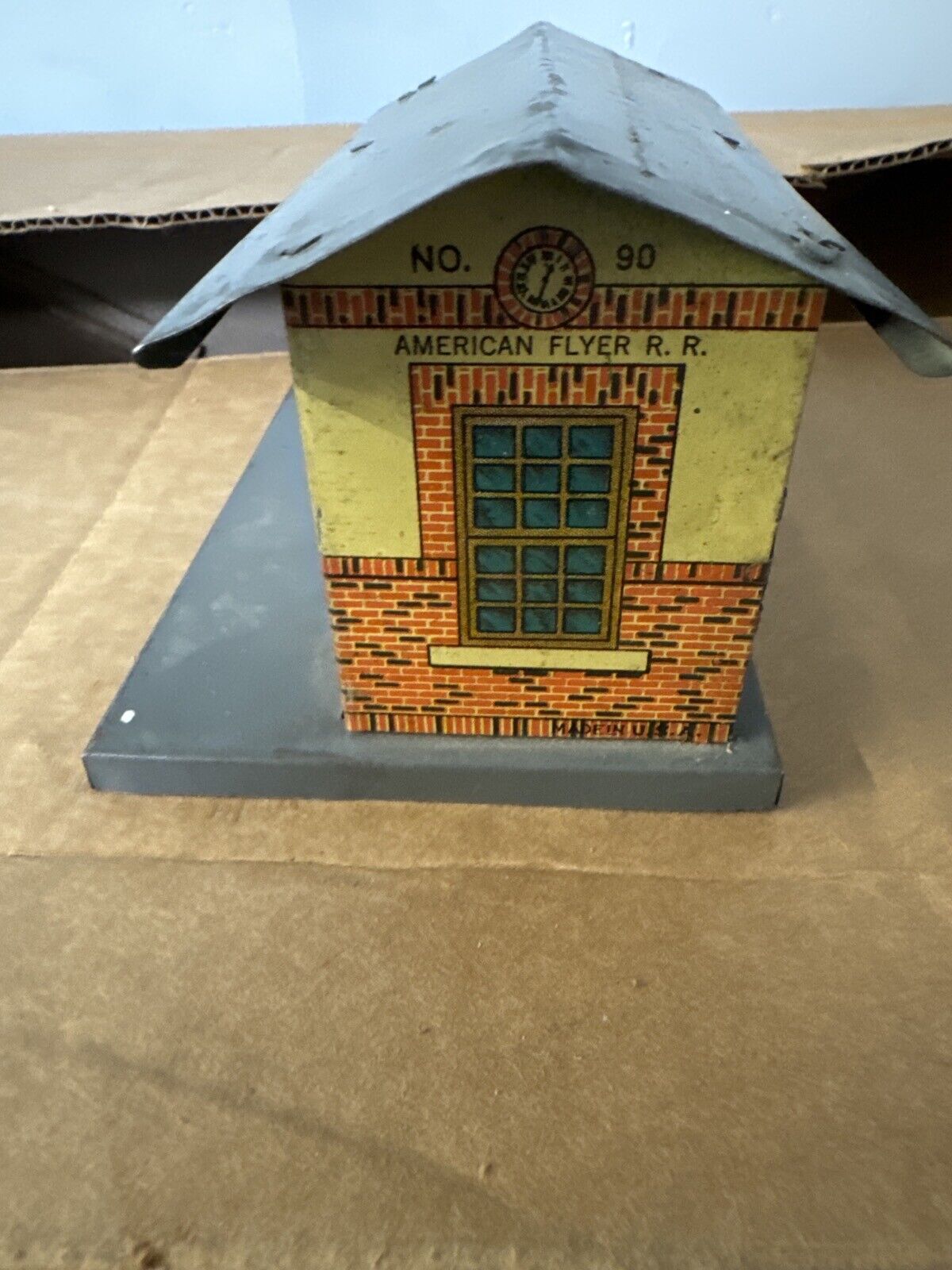 AMERICAN FLYER 90 TIN LITHO STATION HOUSE EARLY PREWAR - WISE GUYS HOBBIES LLC