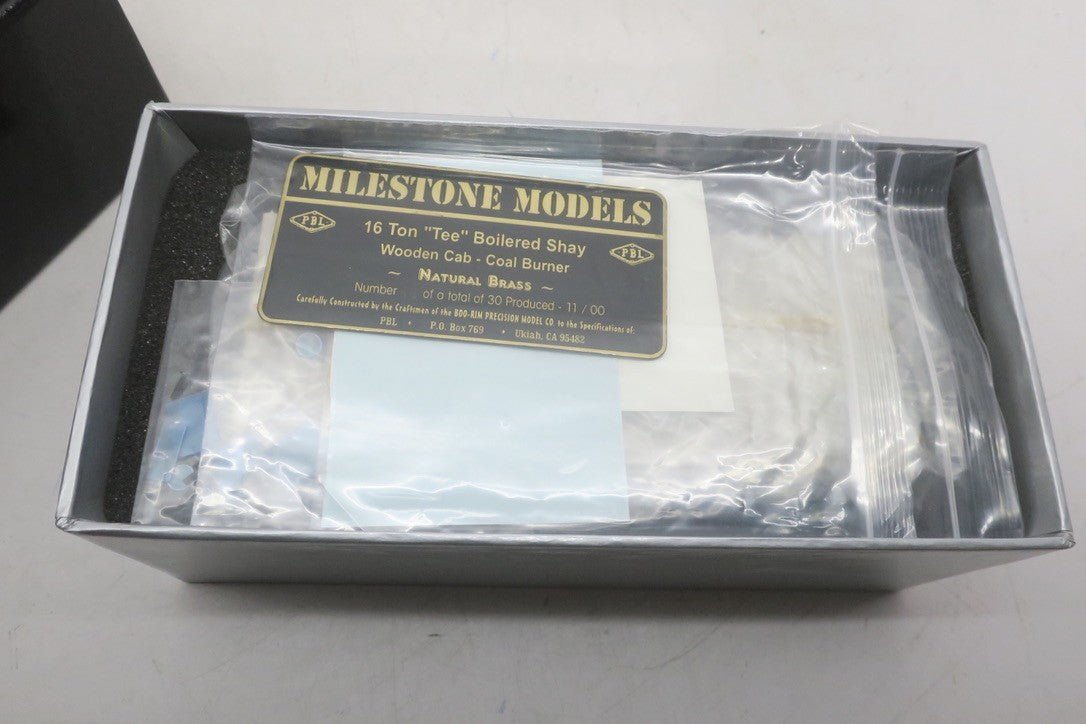 SN3 BRASS PBL MICH-CAL 2 TEE BOILER 16 TON SHAY UNPAINTED MILESTONE MODELS - WISE GUYS HOBBIES LLC
