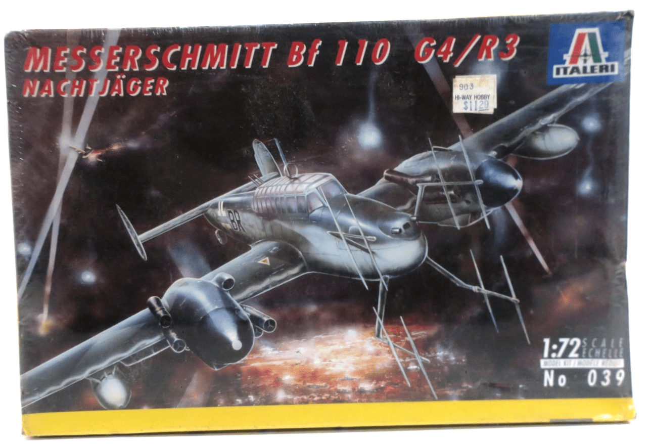Italeri 1/72 Messerschmitt BF-110 C4/R3 Nachtjager Model Kit 039 SEALED - WISE GUYS HOBBIES LLC