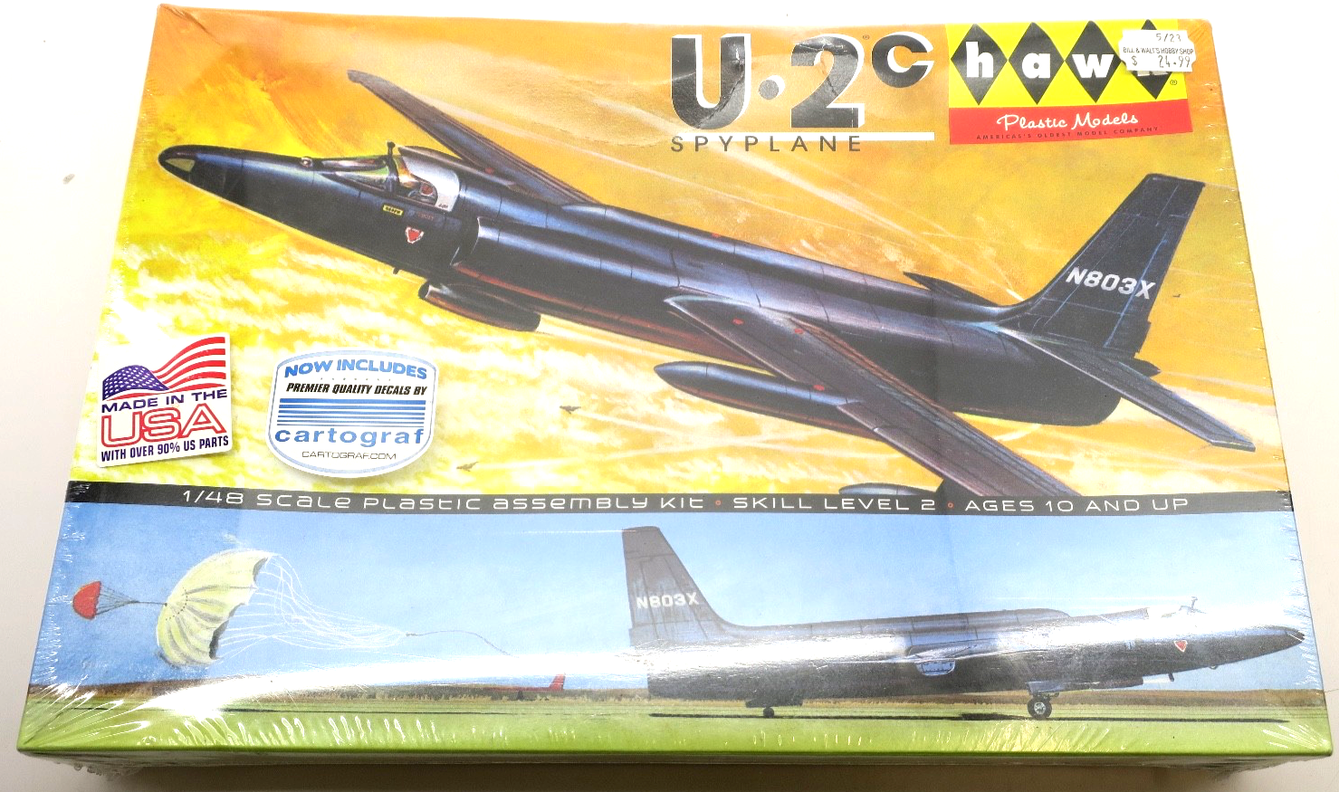 Sealed HAWK 1/48 U2C Spyplane Model Kit - WISE GUYS HOBBIES LLC