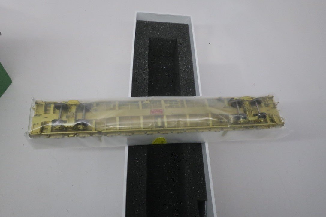 HO scale Overland Models Brass TTJX68' Finger Rack Flat Car - OMI 3376 Unpainted - WISE GUYS HOBBIES LLC
