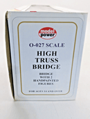 Model Power O - 027 GAUGE High Truss Bridge w/2 Painted Figures  6095 NEW - WISE GUYS HOBBIES LLC