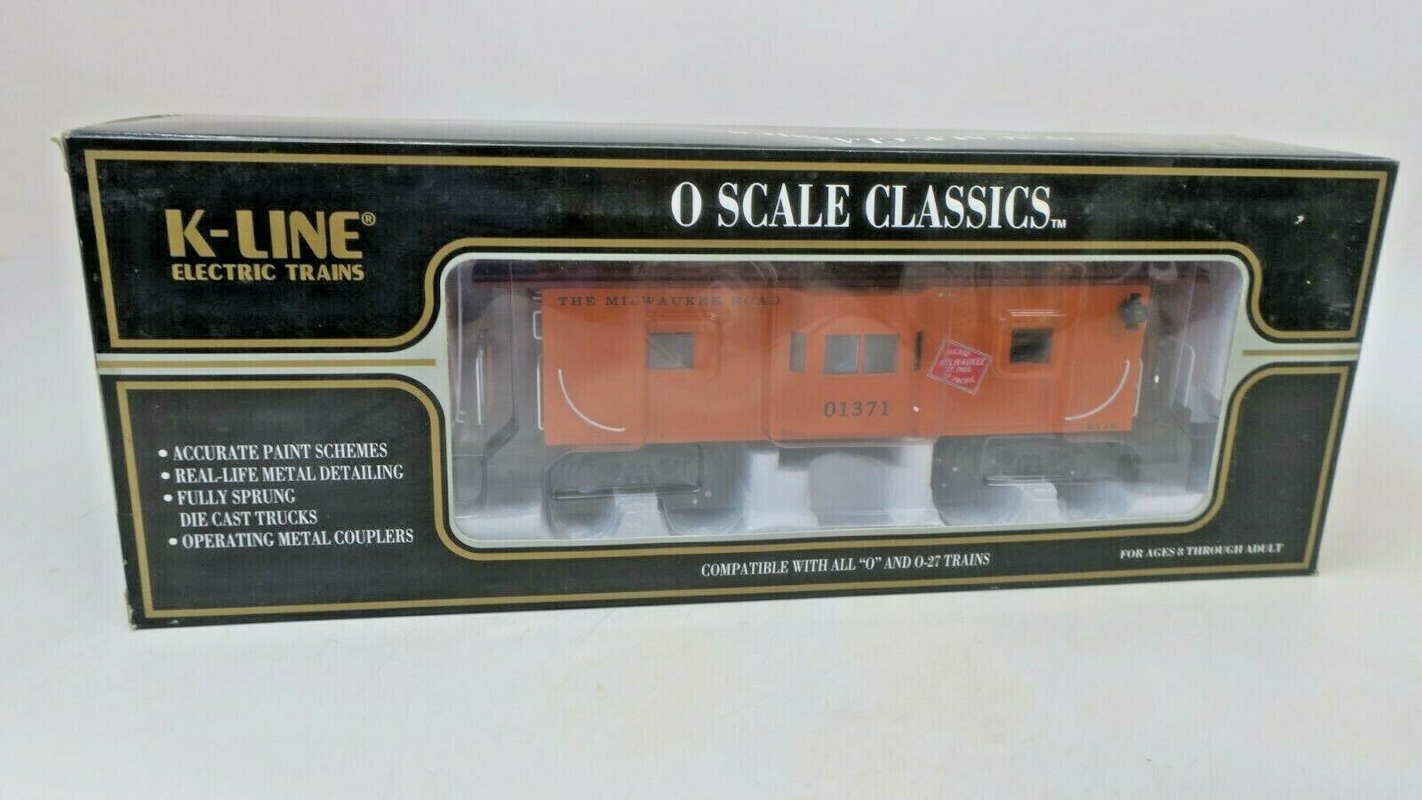 K-LINE TRAIN K617-1371 MILWAUKEE ROAD "O" SCALE STEEL-SIDED CABOOSE - WISE GUYS HOBBIES LLC