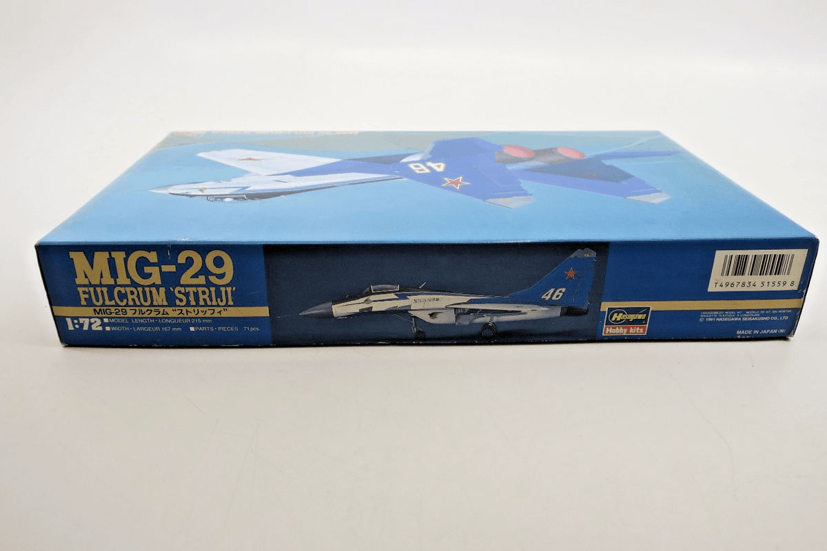 Hasegawa 1/72 MiG - 29 Fulcrum Striji Model Kit - WISE GUYS HOBBIES LLC