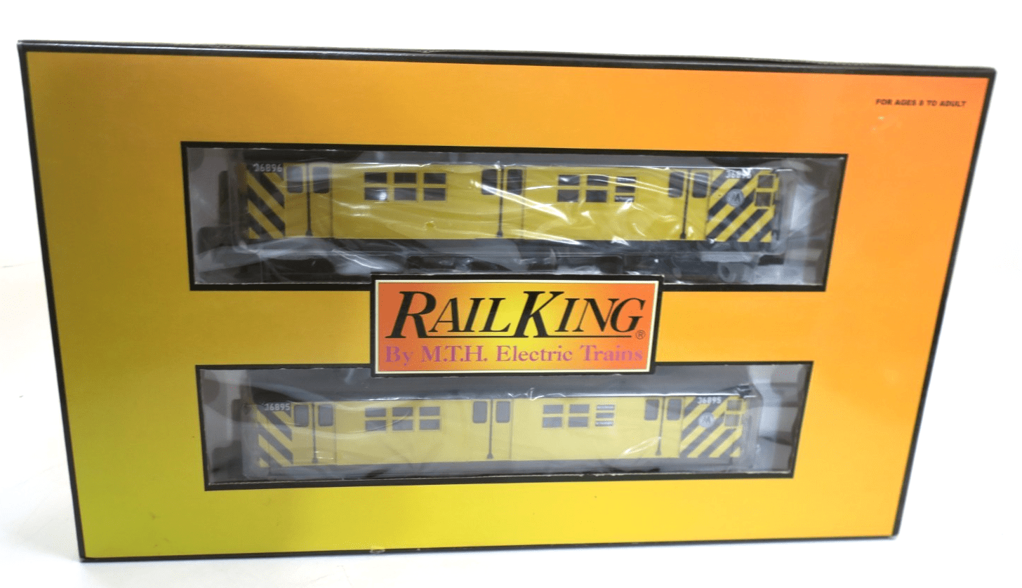 MTH RailKing 30 - 2273 - 3 MTA Work Train R - 17 2 - Car Subway Add - On Non Powered Set - WISE GUYS HOBBIES LLC