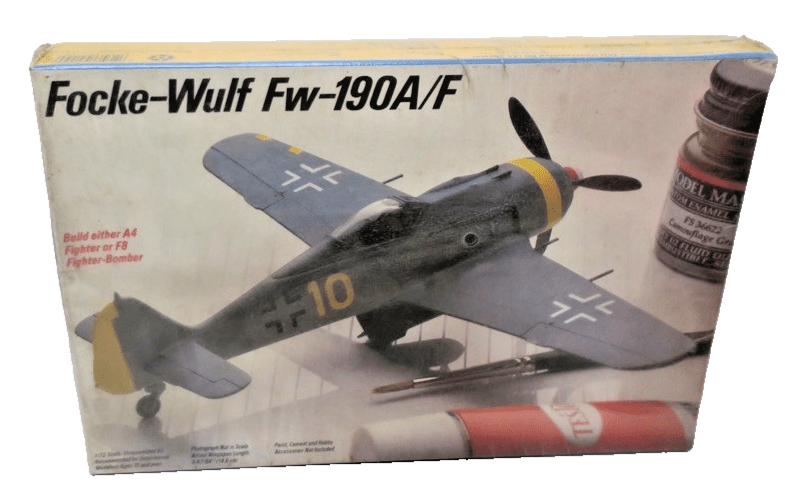 Testors 1/72 Focke - Wulf Fw - 190A/F Model Kit 411 - WISE GUYS HOBBIES LLC