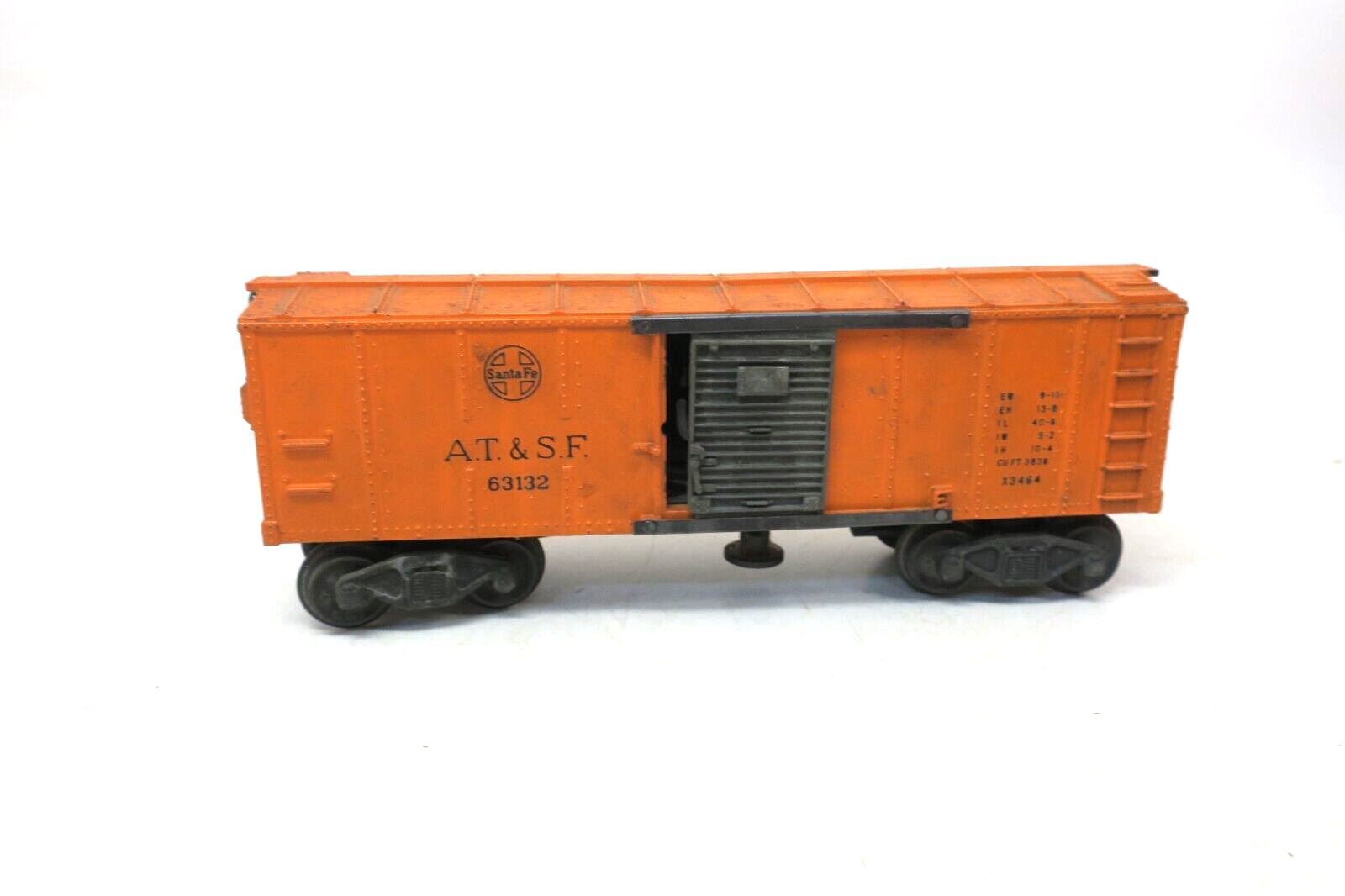 Postwar O Lionel 3464 S.F. Operating Boxcar A.T. & S.F. w Original Box Exc 63132 - WISE GUYS HOBBIES LLC