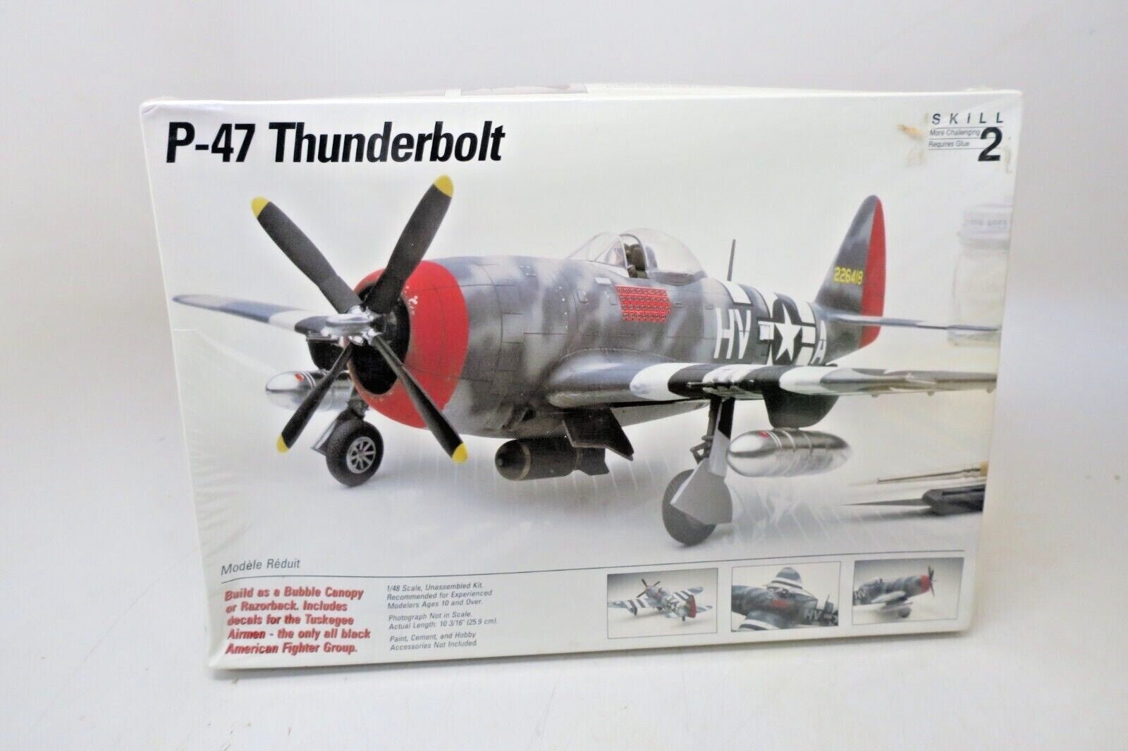 TESTOR'S 1992 520 P-47 THUNDERBOLT 1:48 SCALE MODEL KIT - WISE GUYS HOBBIES LLC