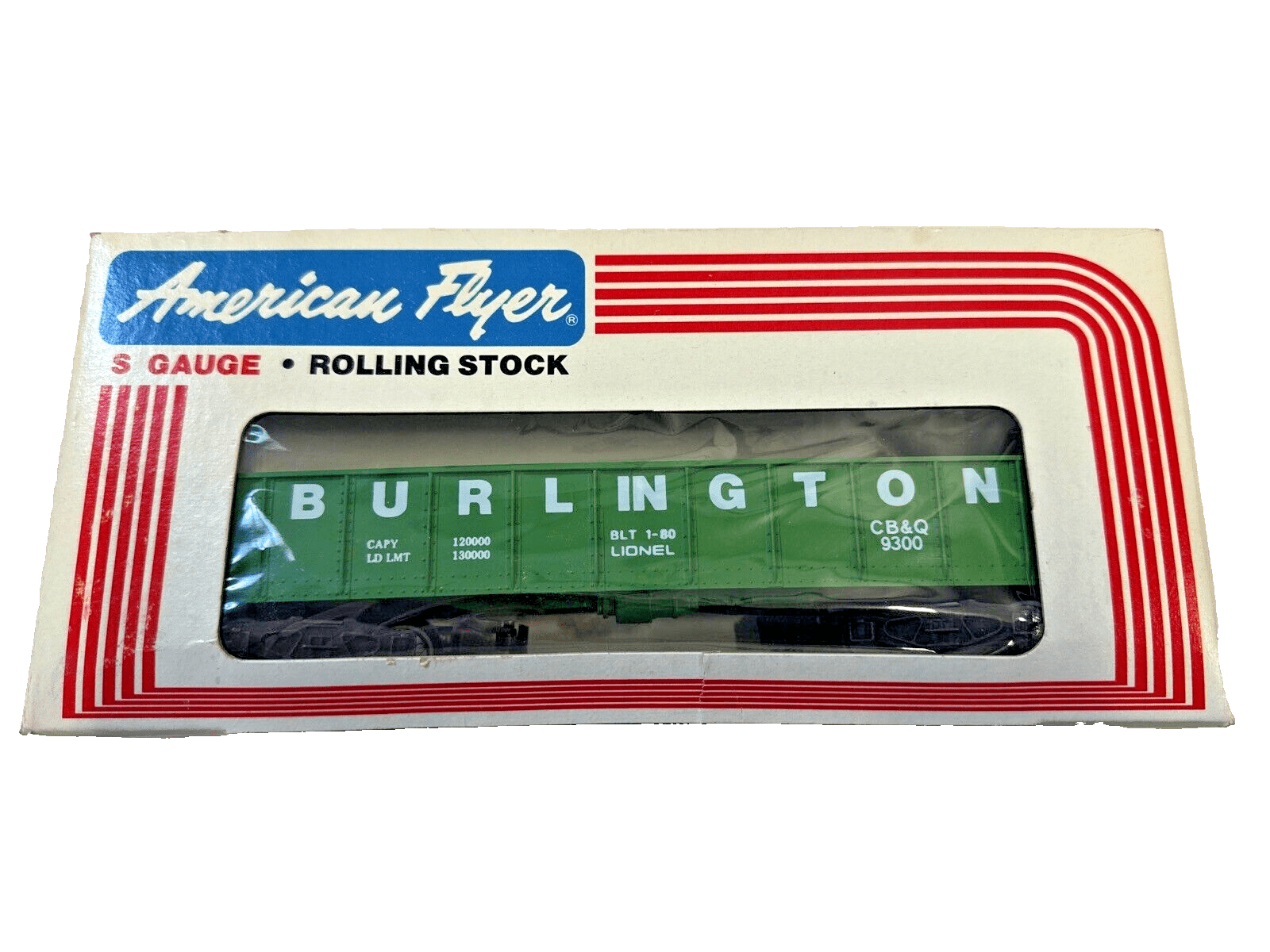 LIONEL / AMERICAN FLYER S GAUGE BURLINGTON NORTHERN GONDOLA 9300 - WISE GUYS HOBBIES LLC