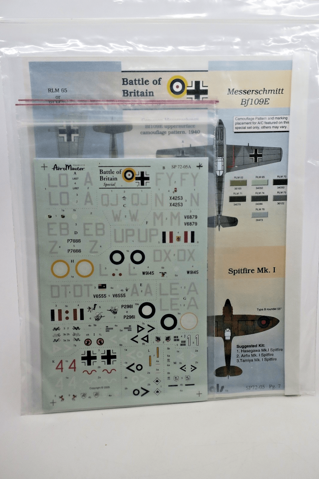 Aeromaster 1/72 Battle of Britain Special SP72 - 05A - WISE GUYS HOBBIES LLC