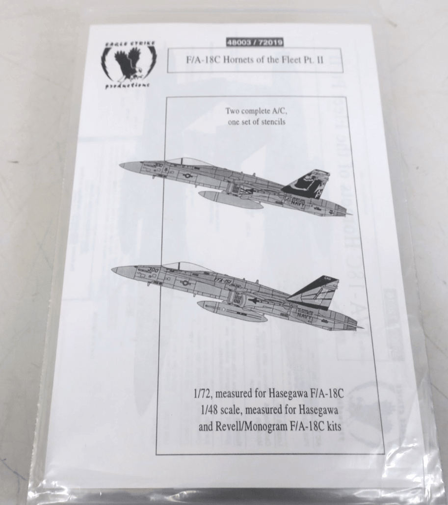 Eagle Strike - F/A - 18C Hornets Of The Fleet Pt.II Decals 48003 - WISE GUYS HOBBIES LLC