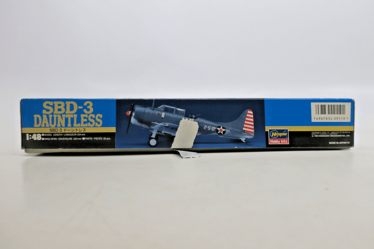 Hasegawa 1/48 SBD - 3 Dauntless Model Kit 09119 - WISE GUYS HOBBIES LLC