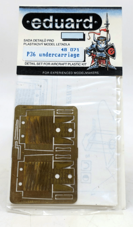 Eduard Photo Etch 1/48 P36 Undercarriage Detail Set 48 - 071 - WISE GUYS HOBBIES LLC