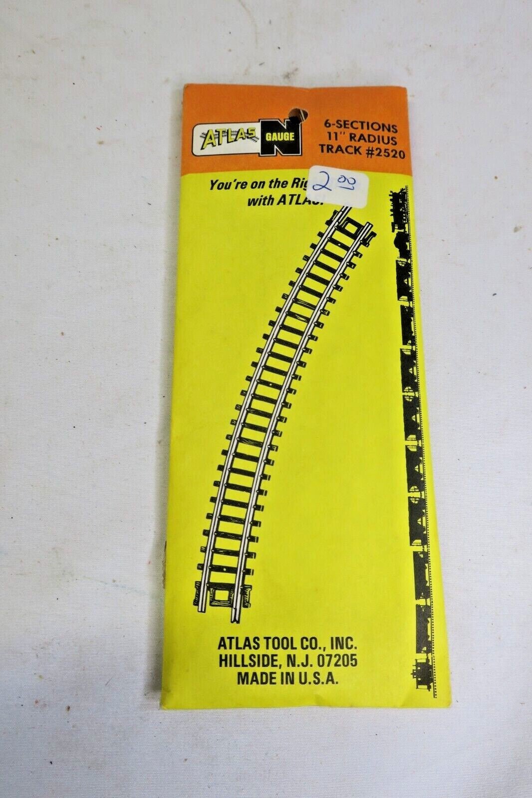 ATLAS 6-SECTIONS 11" RADIUS TRACK 2520 - WISE GUYS HOBBIES LLC